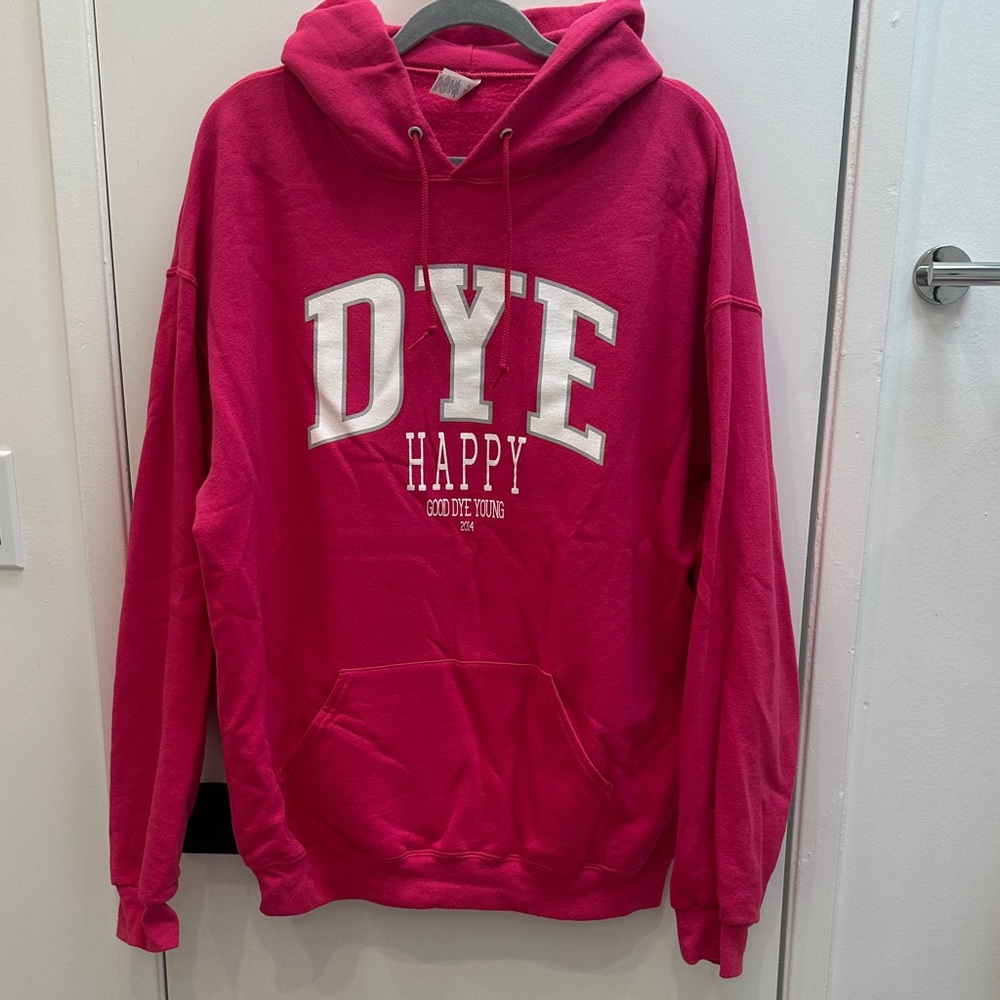 Jerzees Bright Pink Hoodie